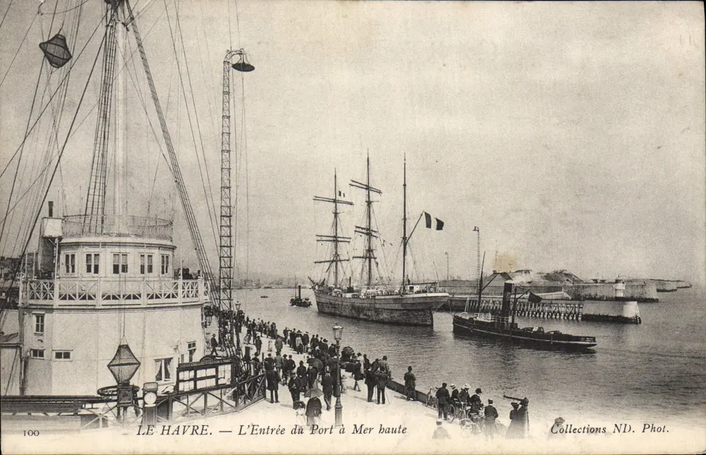 Le Havre — Ansicht des Hafens bei Flut — Collections NI. Phot. - Vorderseite