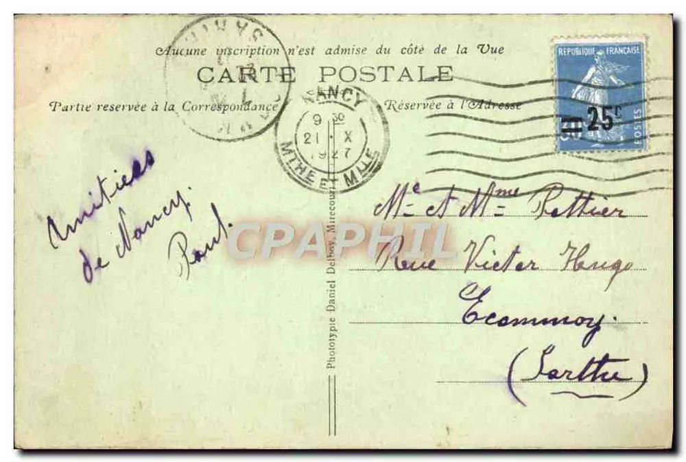 NANCY — Hémicycle de la Carrière — D.D. - Achterkant