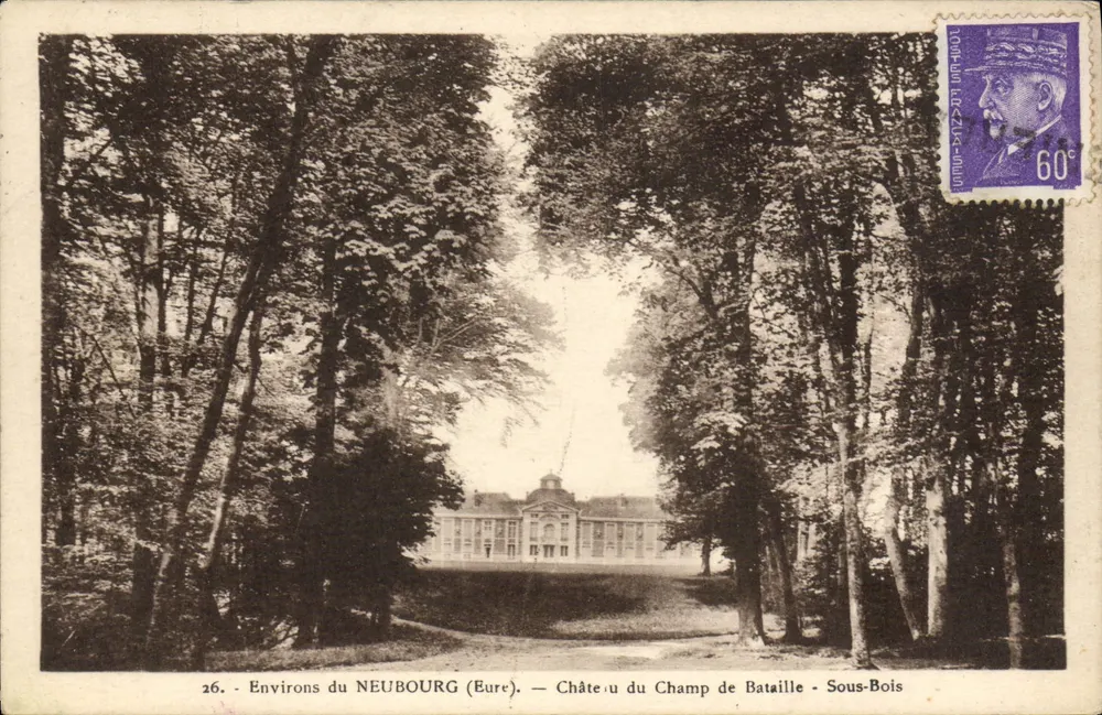 Umgebung von NEUBOURG (Eure) — Schloss des Schlachtfelds - Unterholz - Vorderseite