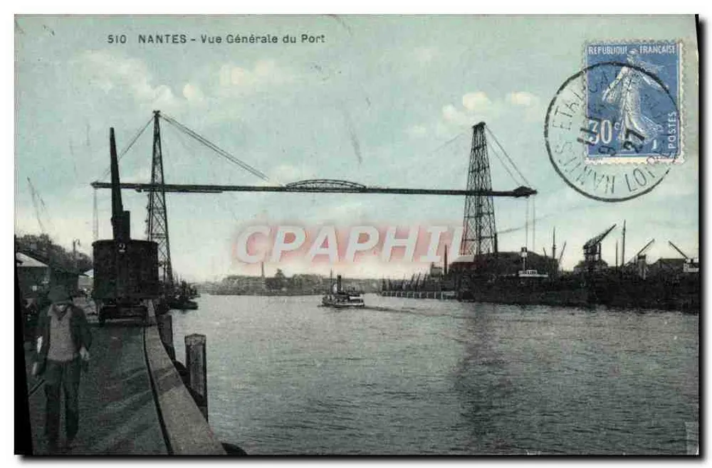 NANTES - Vista Geral do Porto — editor Delanou, n° 510 - Frente