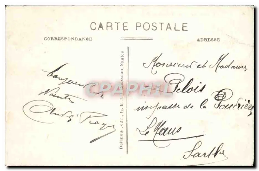 NANTES - Vista Geral do Porto — editor Delanou, n° 510 - Verso