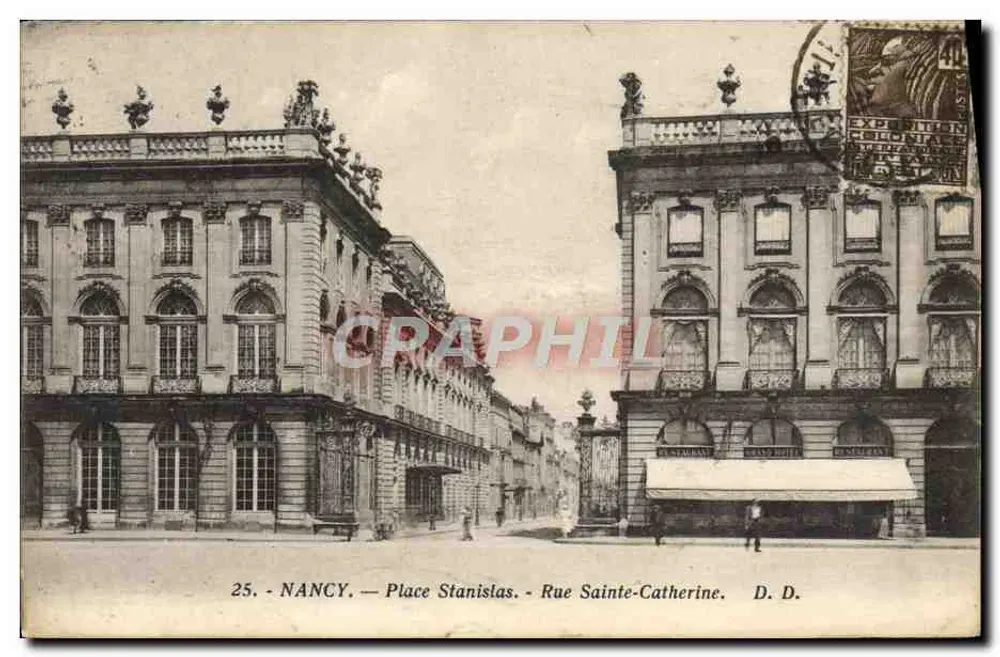NANCY — Place Stanislas - Rue Sainte-Catherine — D. D. - Frente