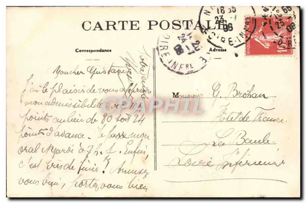 NANTES - Schloss der Herzogin Anne — Polypie Vassallier, n°58 - Rückseite
