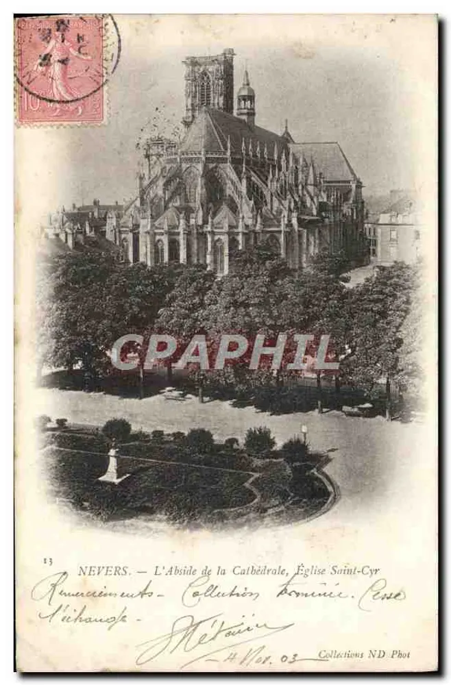 Nevers — Die Apse der Kathedrale, Kirche Saint-Cyr — Collections ND Phot - Vorderseite