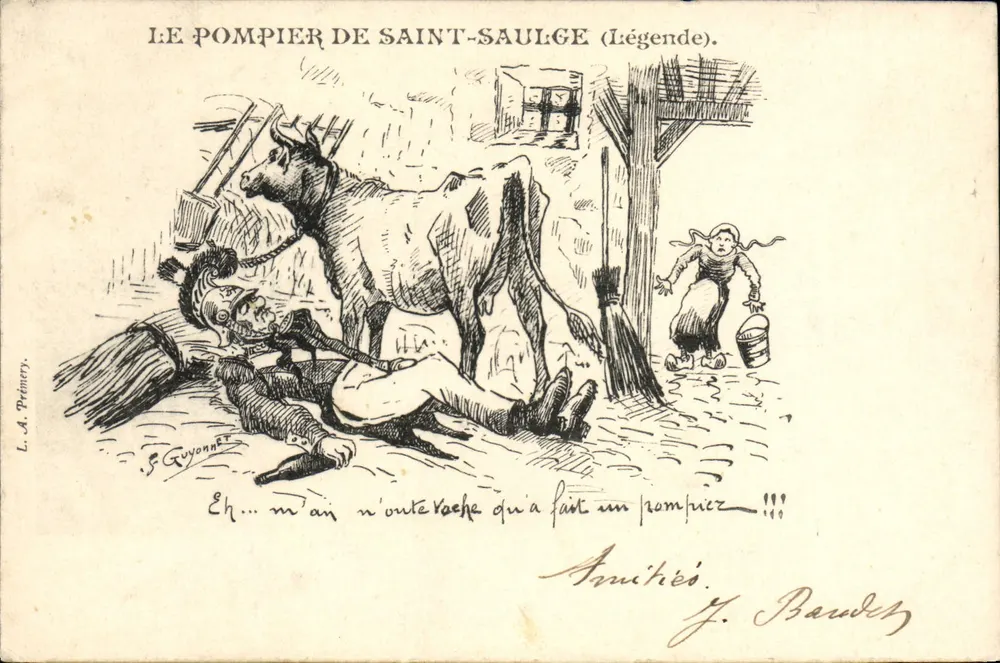 O Bombeiro de Saint-Saulge (Lenda) — L. A. Primery, J. Baudrez - Frente