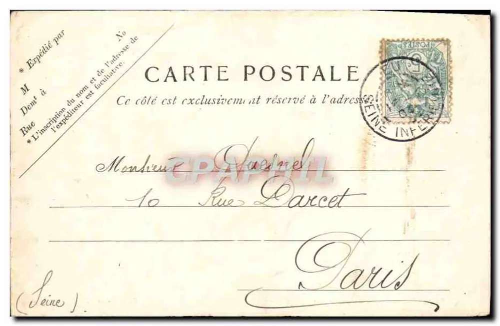 Normandia — Tipos de pescadores — V.P. Paris N. 69 - Verso