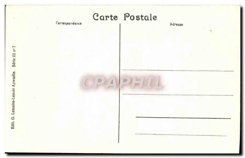 Nonceveaux — Caldeira e ponte — Édit. G. Lemaire-Lenoir Aywaille, Série III n°7 - Verso