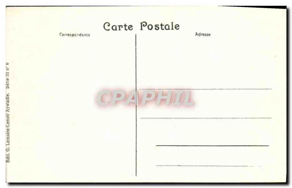 Nonceveaux. A Chaudière — vista do canyon — editor G. Lemaire-Lenot Aywaille, série III n° 6 - Verso