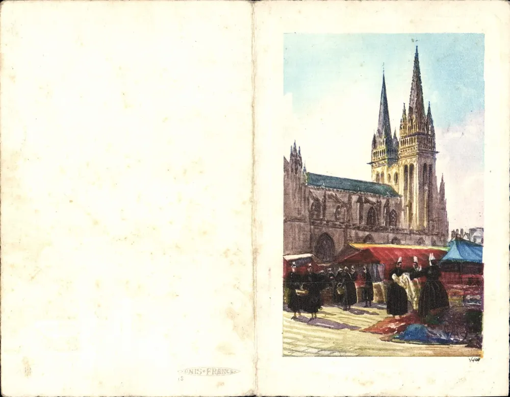 Chartres-França — mercado em frente à catedral — editor Louis France, n°15 - Frente
