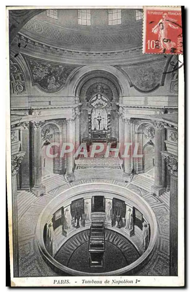 PARIS - Túmulo de Napoleão I - gravura monumental - editor não visível - Frente