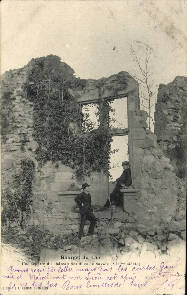 Bourget du Lac — Ruinen des Schlosses der Herzöge von Savoyen (13. Jahrhundert) — Librairie A. Perrin, Chambéry - Vorderseite