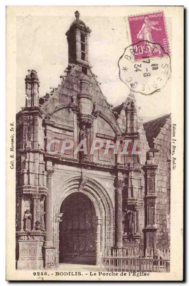 Bodilis - Il portale della Chiesa — Edizione Lé Bras, Bodilis - Recto