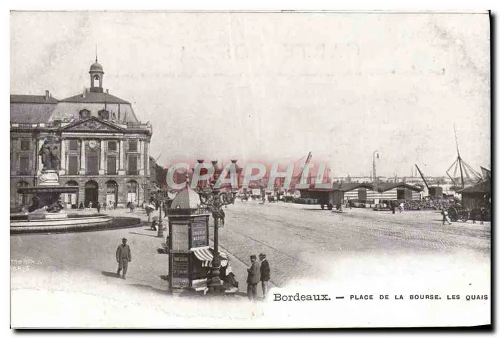 Bordeaux. — Praça da Bourse, os Quais — TACCON - Frente