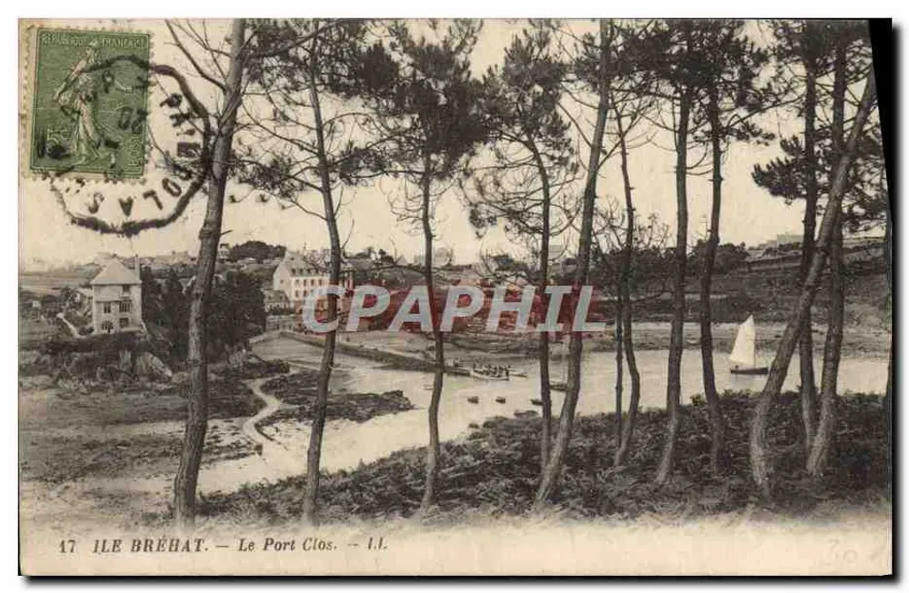 Ilha de Bréhat — O Porto Fechado — I.L. — editor I.L. - Frente