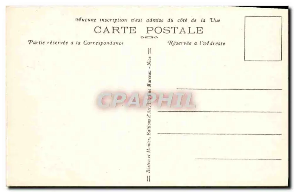 Basse Provence — Cena de Interior — Rotten e Munier, Éditions d'Art, Nice - Verso