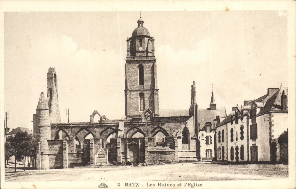 Batz - De Ruïnes en de Kerk — uitgever: Missioine des Arts Photographiques, Bernabour - Voorkant