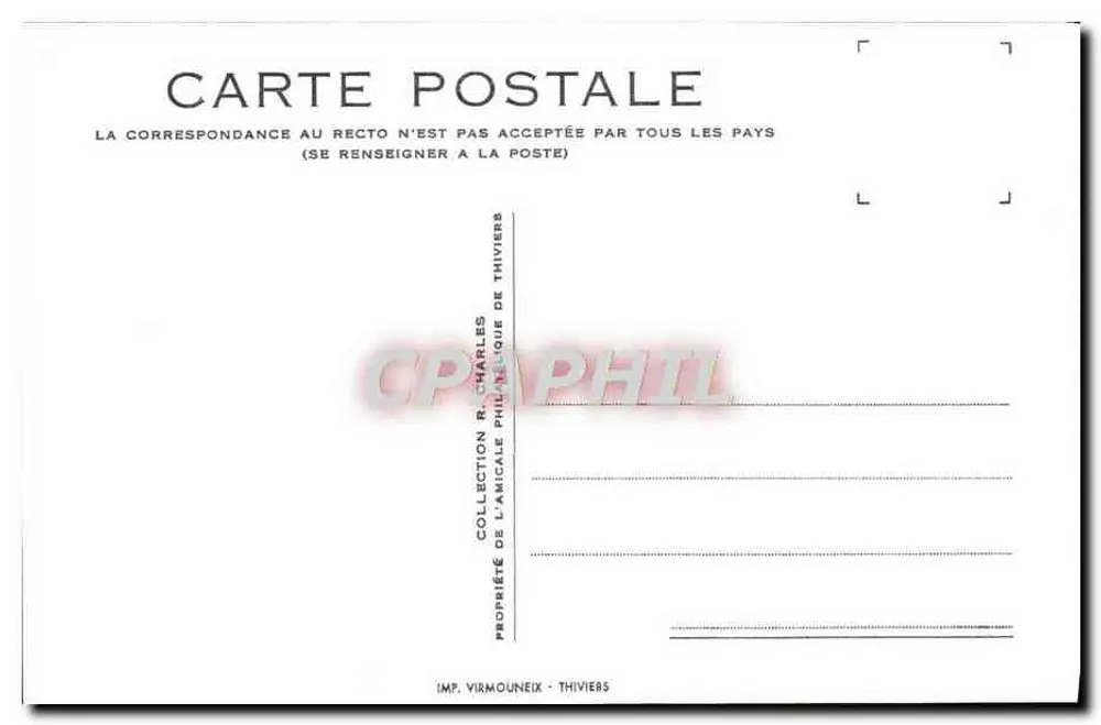 Thiviers, Schloss und allgemeiner Blick — Dordogne — Verlag R. Charles, n° 000492 - Rückseite