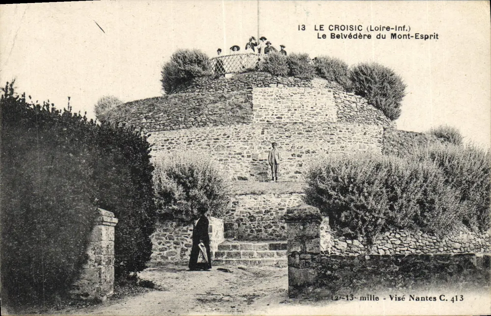 Le Croisic (Loire-Inf.) — O Belvedere do Mont-Esprit — Visé, Nantes, C. 413 - Frente