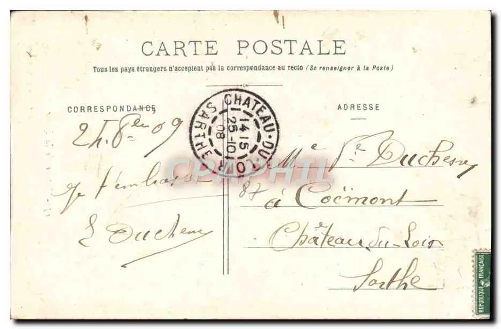 Retorno da Missa — Coleção P.B., Cherbourg - Verso