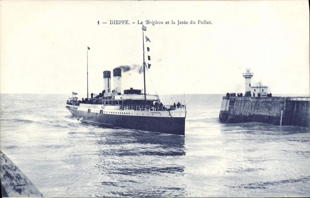 Dieppe — Der Brighton und die Jetty von Pollet — unbekannter Verleger, Seriennummer 1 - Vorderseite