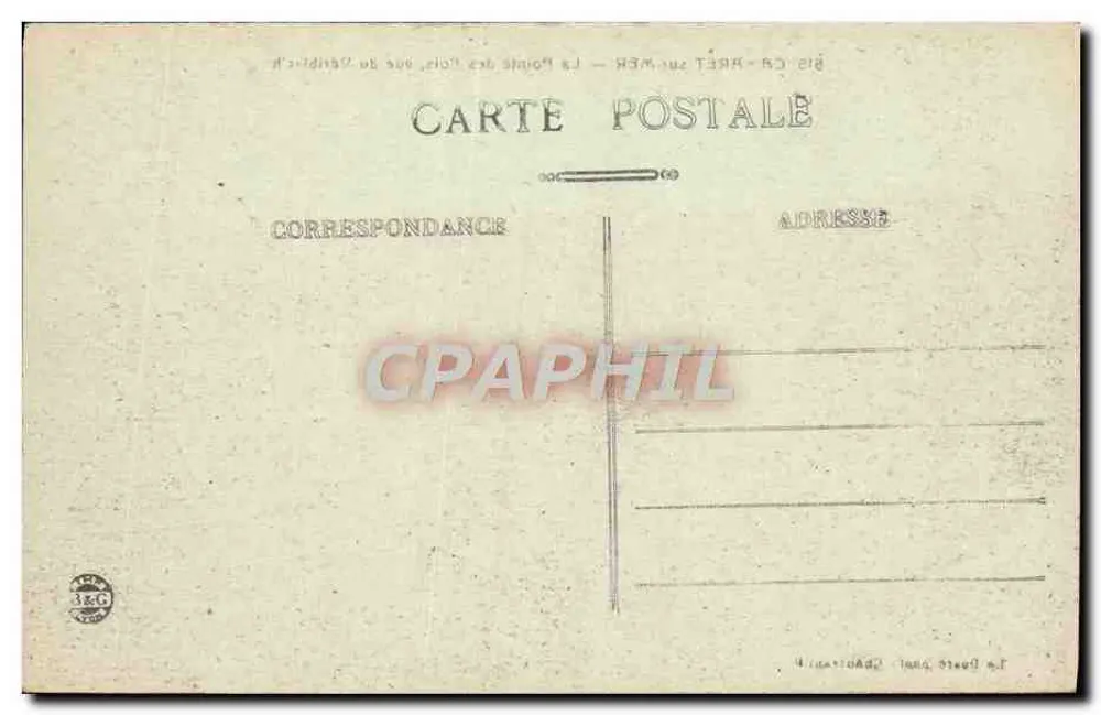 Camaret-sur-Mer — La Pointe des Pois, Ausblick vom Vériblich — n°815 - Rückseite
