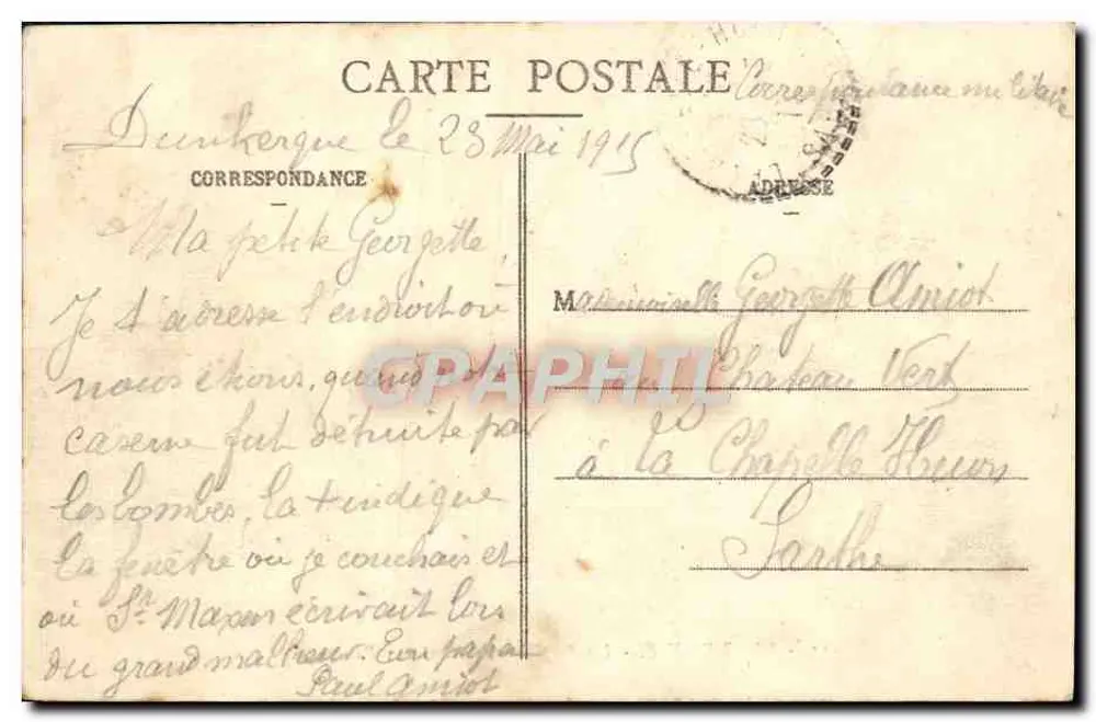Dunkirk — Ein Torpedoboot kehrt in die Werft zurück — G.A.R. n°33 - Rückseite