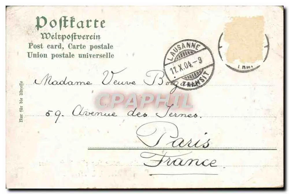 Navio da Norddeutscher Lloyd — Bremen — editor H. Meiss, Zurique - Verso
