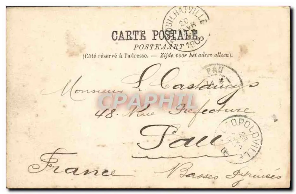 Anvers. Salida de un vapor hacia el Congo — Wabi M' Boli Courvois — 1905 - Reverso