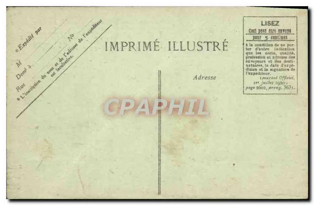 Das Passschiff "PARIS" — Das größte, schönste und modernste französische Transatlantikschiff — Imprimé Illustré - Rückseite