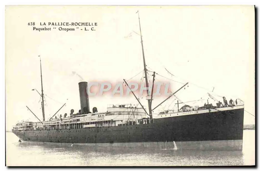 Dampfer "Oropesa" — La Pallice-Rochelle — L. C. n° 638 - Vorderseite