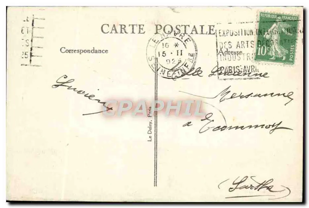 Le Havre — Der Dampfer "PARIS" — Ausgabe Le Deloy, Nr. 606 - Rückseite