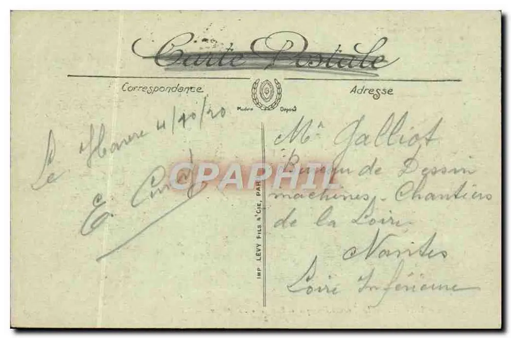 Le Havre — Der Transatlantische Dampfer « France » am Hafen — LL. - Rückseite