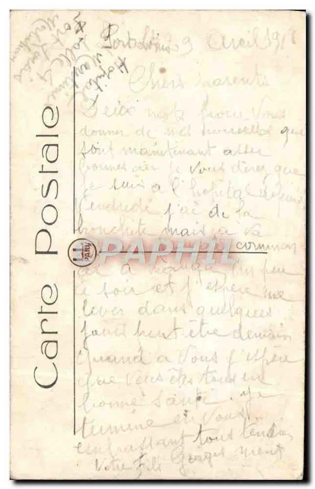 Parowiec w burzowe warunki — LL — nr 2044 - Rewers
