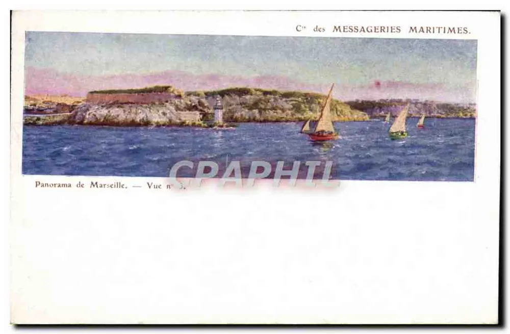 Panorama de Marselha — Vista n° 3 — C° das Messageries Maritimes - Frente