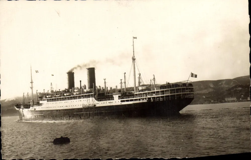 Athos II — Messageries Maritimes — editor A. TARDY, Marselha - Frente