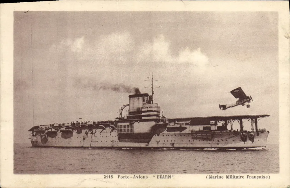 Porte-Avions "BÉARN" — (Marine Militaire Française) — Éditeur : Établissements Dimpressions Phototypiques Toulon, n° 2448 - Frente