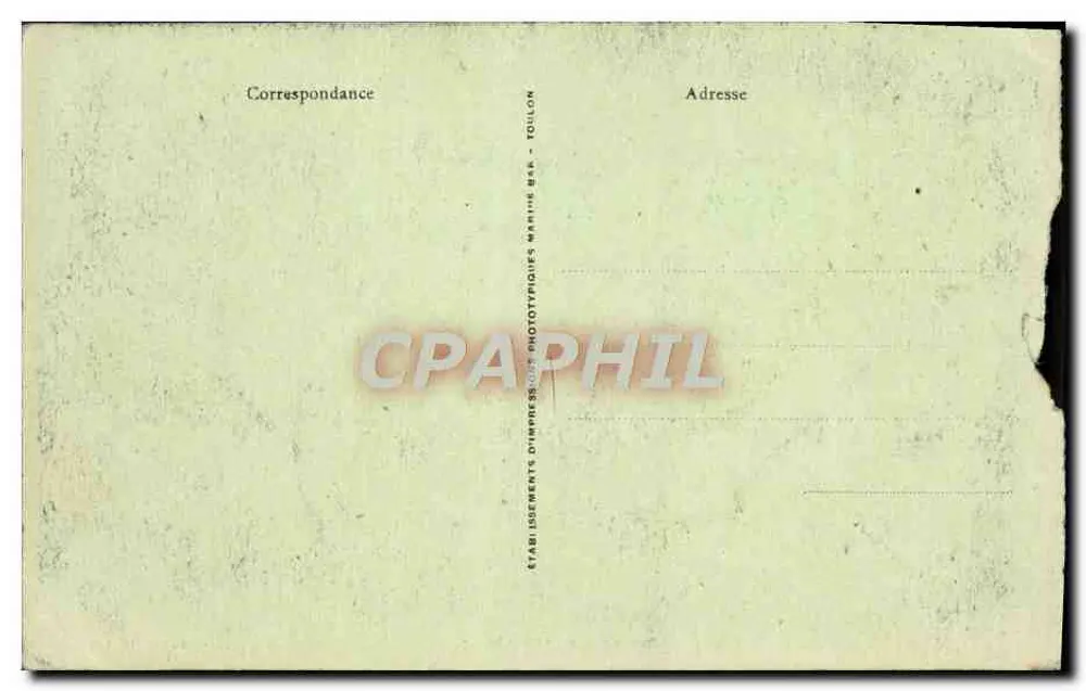 Sous-Marin "Espadon" — (Marine Militaire Française) — Éditeur : Établissements Phototypiques Toulon - Verso