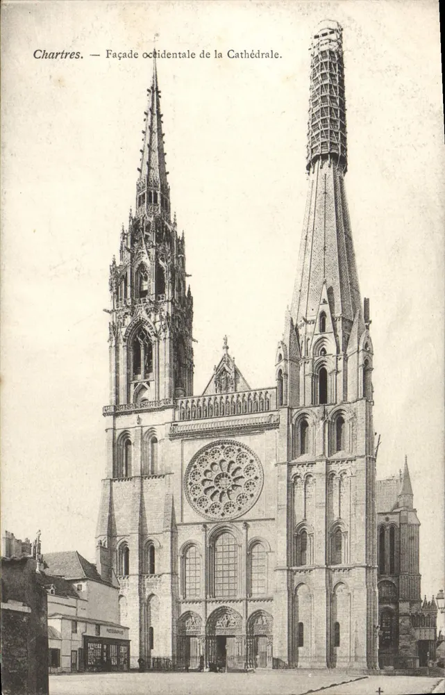 Chartres — Fachada ocidental da Catedral — editor desconhecido - Frente
