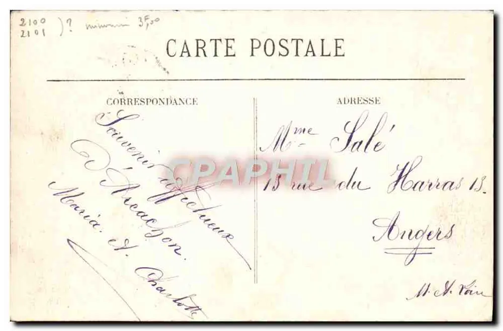 Côte d'Argent - Conchér de Soleil — editor desconhecido, n° 99 - Verso