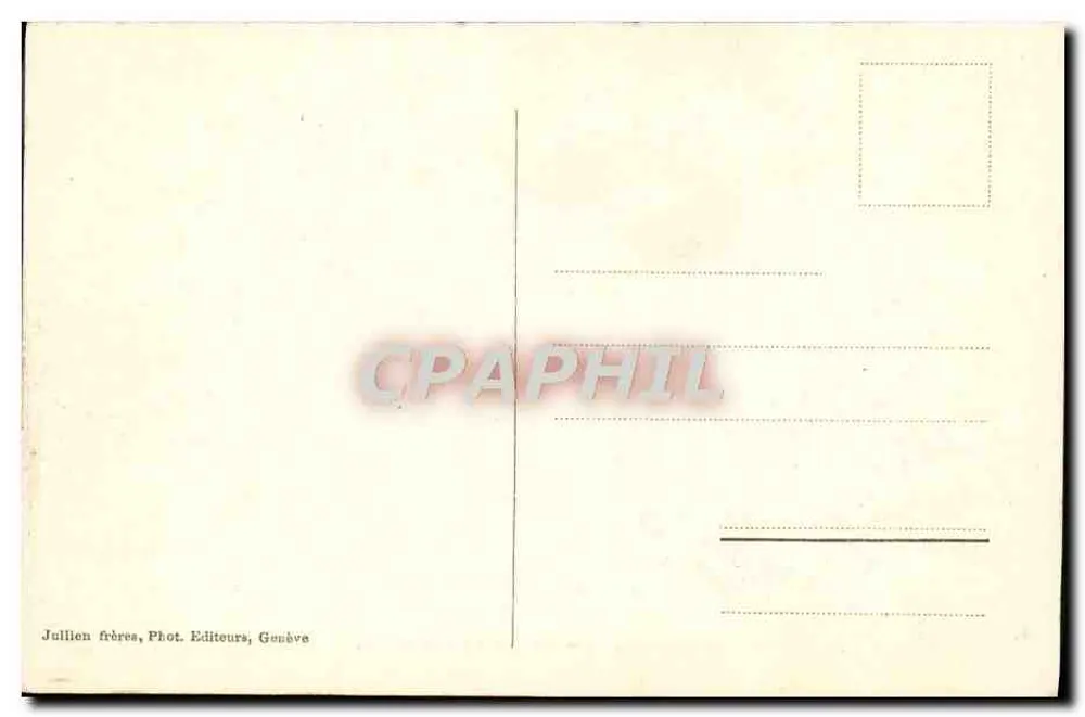 Os Cisnes do Lago Léman — J.J. 8198 — Jullien frères, Genebra - Verso
