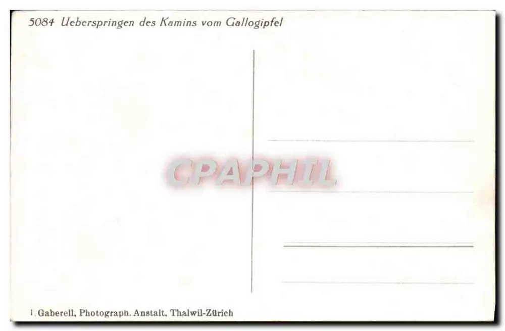 Überspringen des Kamins vom Gallogipfel — 5084 — Gaberell, Thalwil-Zürich - Rückseite
