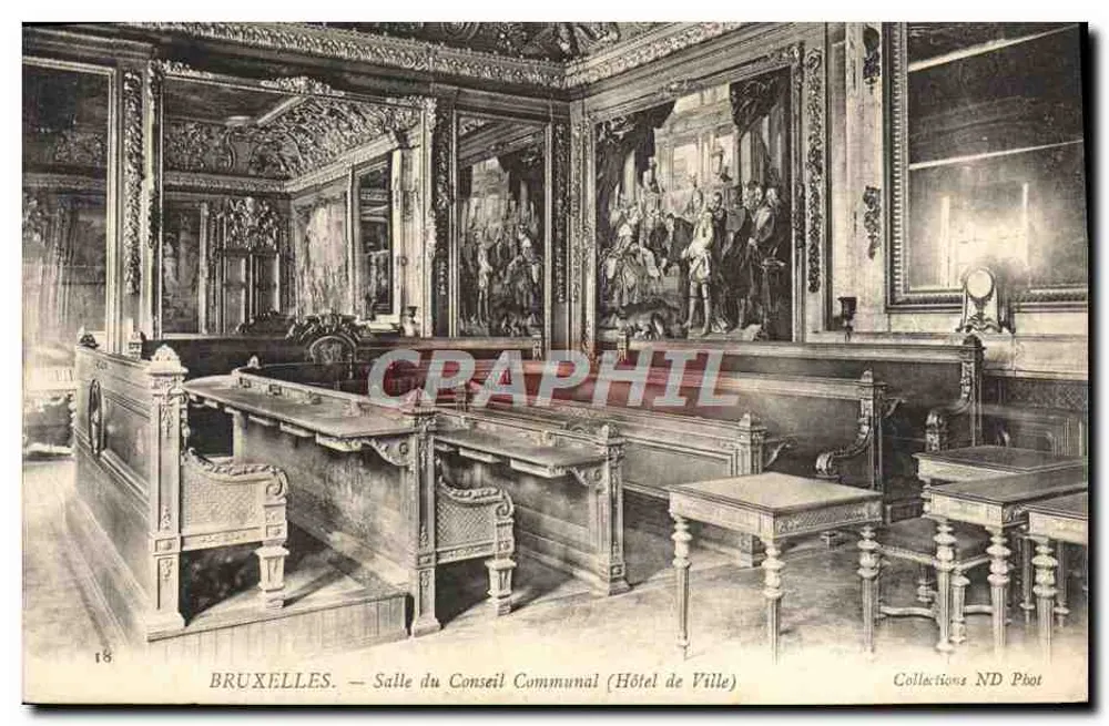 Brüssel — Sitzungssaal des Gemeinderats (Stadthaus) — Sammlung ND Pbot - Vorderseite