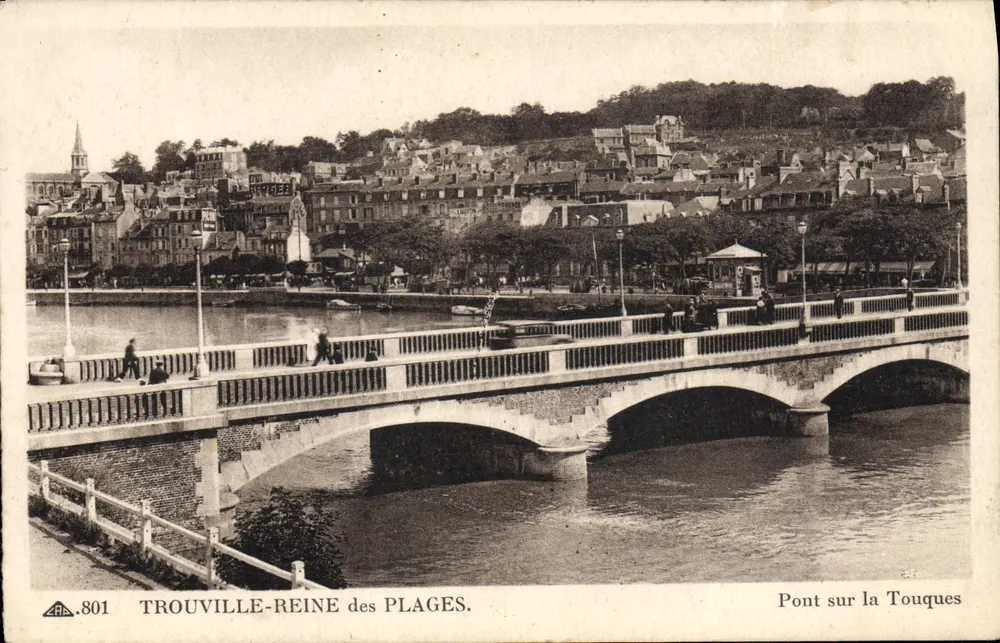 Trouville-Reine des Plages — Brücke über die Touques — Verlag Bengee, n°801 - Vorderseite