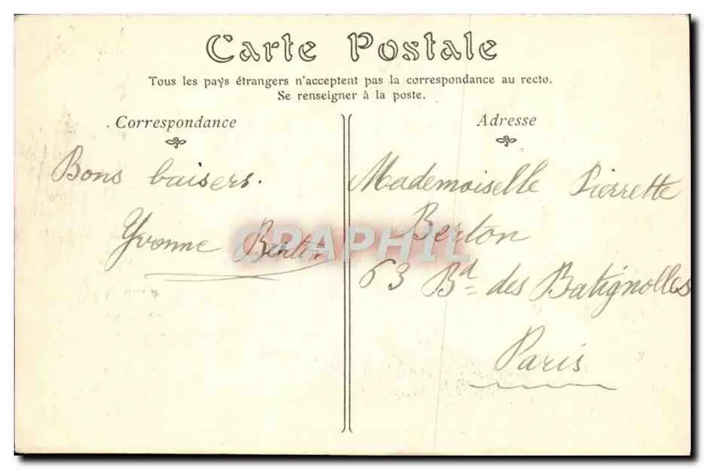 Le Tréport — Die Mole an einem stürmischen Tag — ND. Foto n°10 - Rückseite