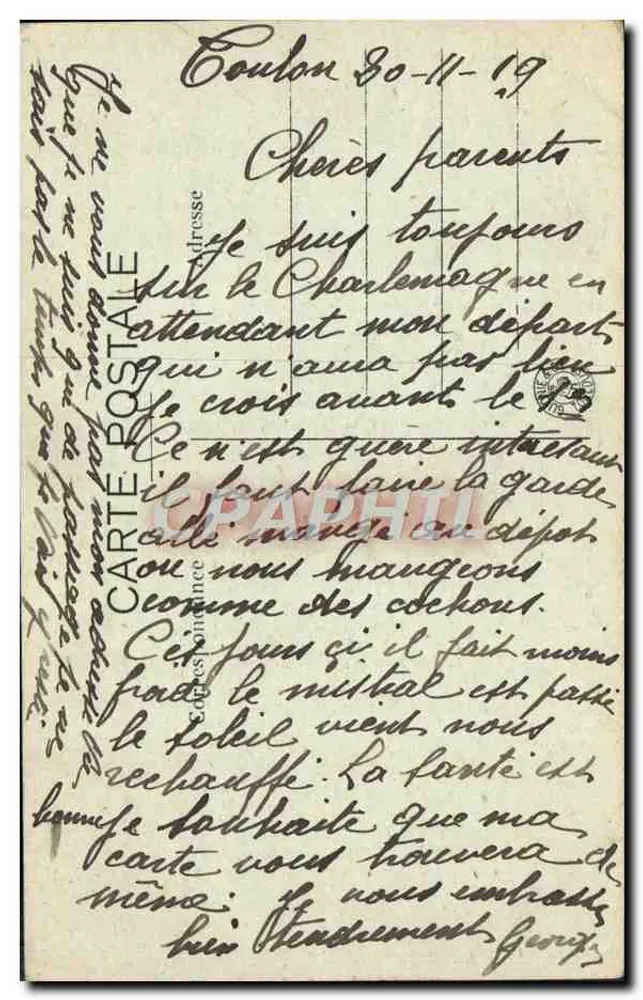 Toulon — Allgemeiner Blick — Seehospital — B.C. — Nr. 161 - Rückseite