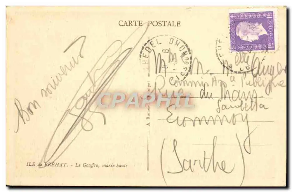Ilha de Bréhat — Le Gouffre, maré alta — A.R. editora - Verso