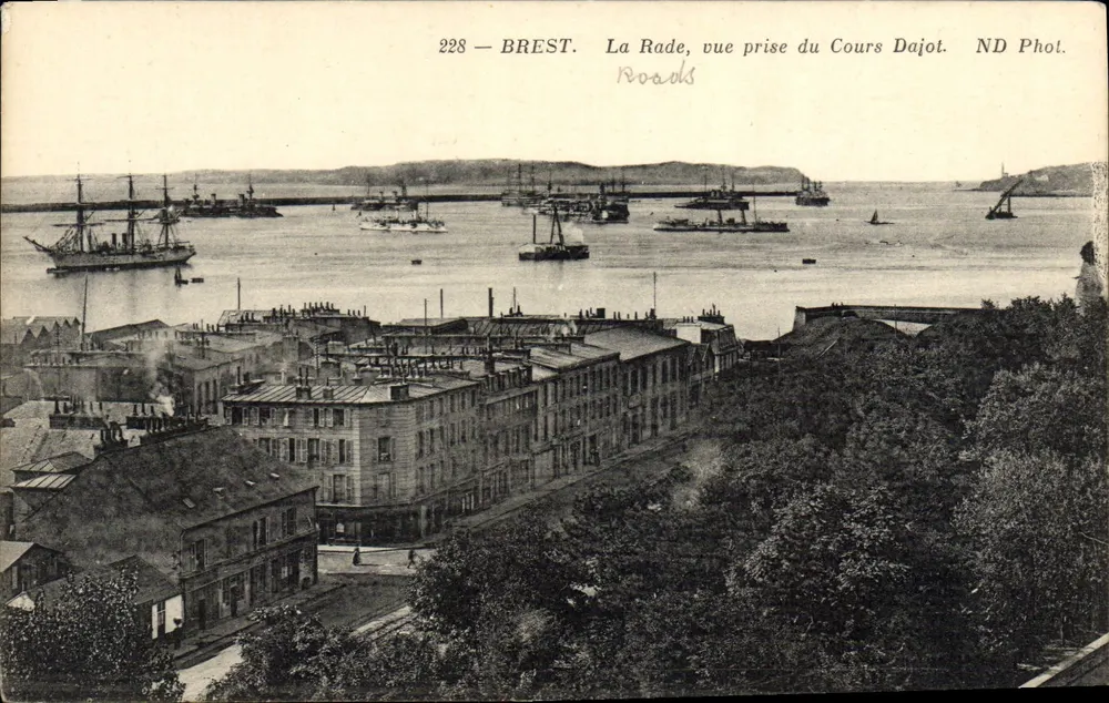 BREST. A Baía, vista tirada do Cours Dajot — ND Fot. n° 228 - Frente