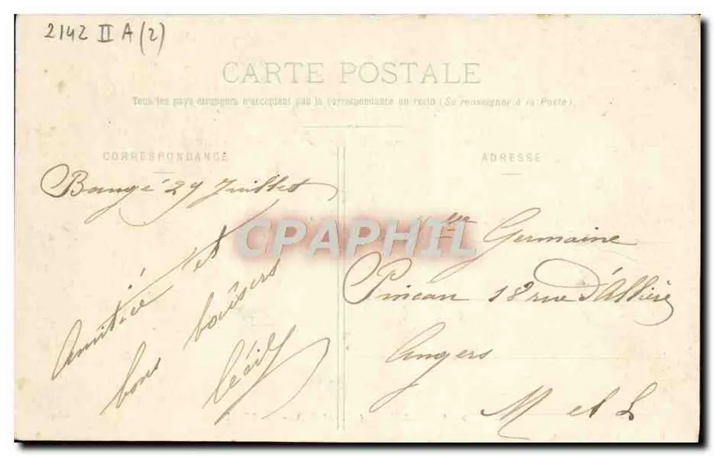 Baugé (M.-et-L.) — O Parque Le Mail — editor anônimo, n° 324 - Verso