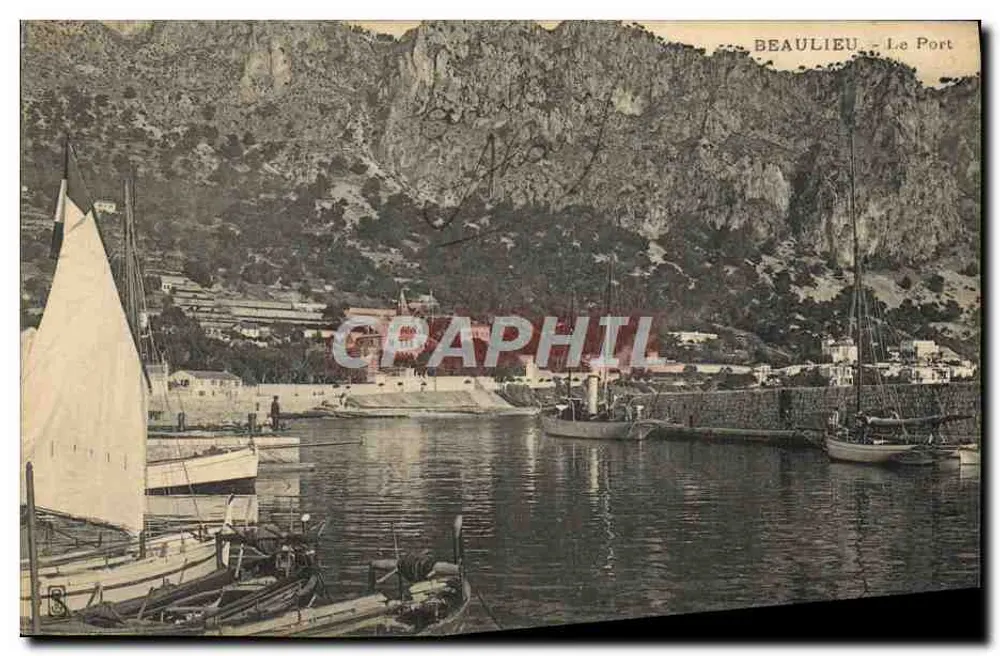 Beaulieu - Le Port — vista do porto com barcos a vela — editor não visível - Frente