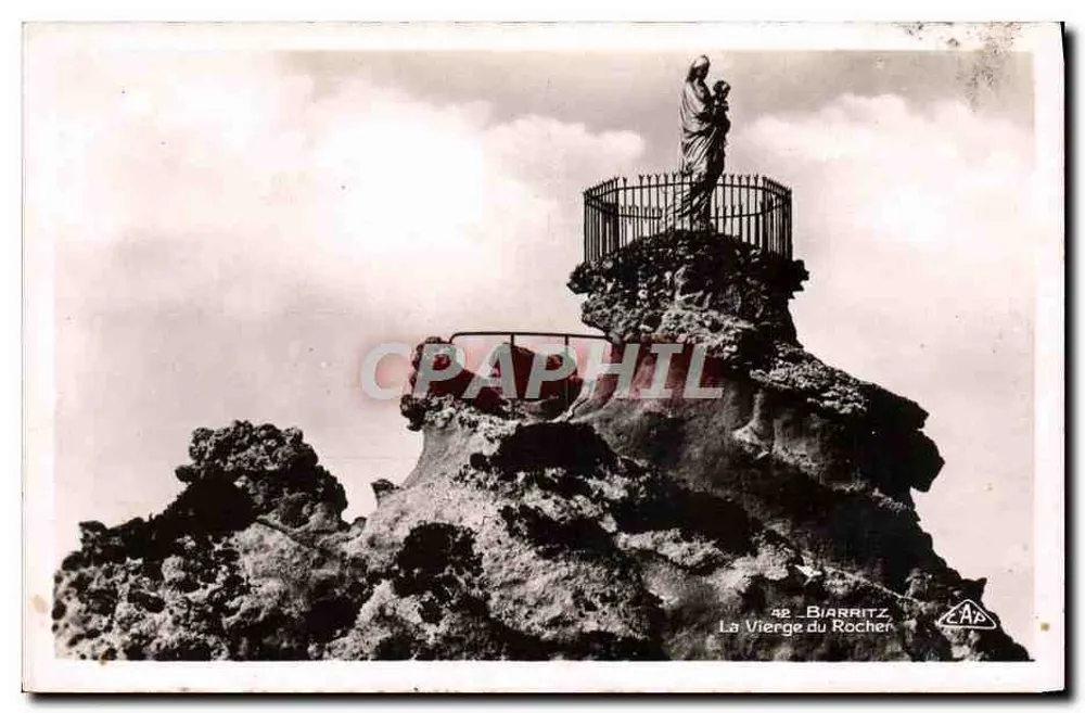 A Virgem do Rochedo — Biarritz — Editor C.A.P. n°42 - Frente